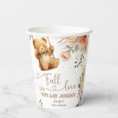 テディベア秋ベビーシャワー秋イン紙 紙コップ (裏面)