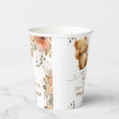 テディベア秋ベビーシャワー秋イン紙 紙コップ (右)