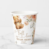 テディベア秋ベビーシャワー秋イン紙 紙コップ (正面)