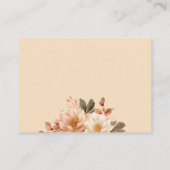 テディベア秋秋ベビーシャワーおむつラッフル エンクロージャーカード (裏面)