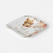 テディベア秋秋ベビーシャワー秋イン恋 ペーパープレート (傾斜あり)