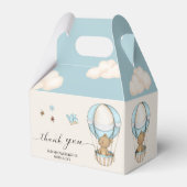 テディベア空気ホットバルーン赤ちゃんシャワー フェイバーボックス (正面サイド)