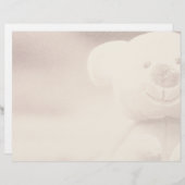 テディベア空白のスクラップブック背景紙 (正面/裏面)