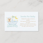 テディベア紙ボートベビーシャワー エンクロージャーカード (正面)