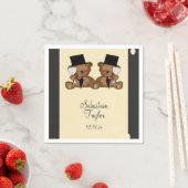 テディベア結婚ー スタンダードカクテルナプキン (インサイチュ)