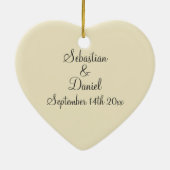 テディベア結婚ー セラミックオーナメント (裏面)