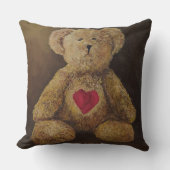 テディベア絵を描静物枕 クッション (正面)