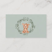 テディベア緑おむつラッフルエンクロージャカード エンクロージャーカード (裏面)