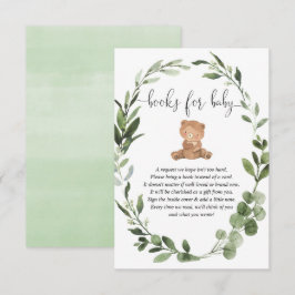 テディベア緑のユーカリの本ベビーエンクル エンクロージャーカード