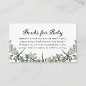 テディベア緑の本ベビー エンクロージャーカード (正面)