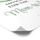 テディベア緑の金ゴールドアドバイス ポスター (角)