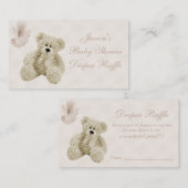 テディベア花おむつラッフル エンクロージャーカード (正面/裏面)