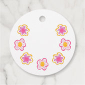 テディベア花赤ちゃんシャワーありがとう フェイバータグ (裏面)