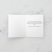 テディベア花赤ちゃんシャワー サンキューカード (内部)