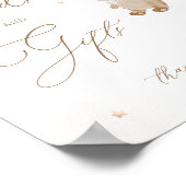 テディベア茶色の赤ちゃんシャワーカード&ギフト ポスター (角)