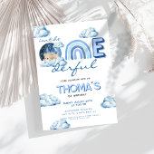 テディベア虹は彼はOnederful 1st誕生日ではない 招待状