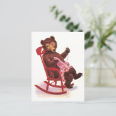 テディベア裁縫服 ポストカード (スタンド正面)