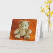 テディベア誕生日カード カード (黄色い花)