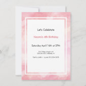 テディベア誕生日ガールズパーティーカスタム詳細 招待状 (裏面)