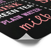 テディベア誕生日チョークボードの看板ポスター ポスター (角)