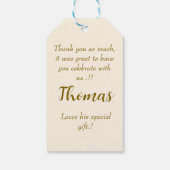 テディベア誕生日パーティーのお願い ギフトタグ (裏面)