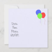 テディベア誕生日パーティーへの招待 招待状 (裏面)