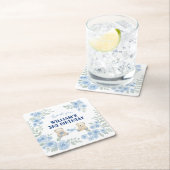 テディベア誕生日パーティー スクエアペーパーコースター (インサイチュ)