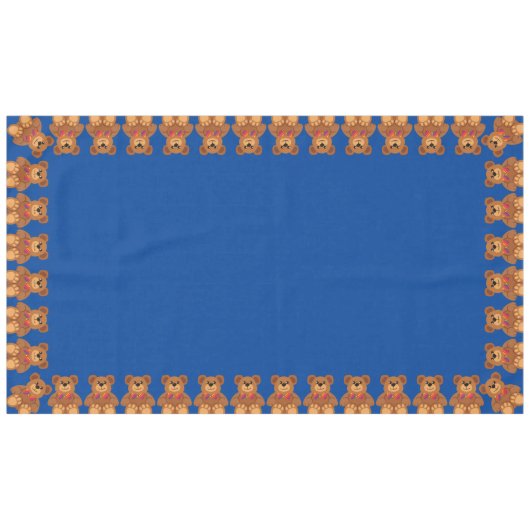 テディベア誕生日パーティー テーブルクロス (正面(横))