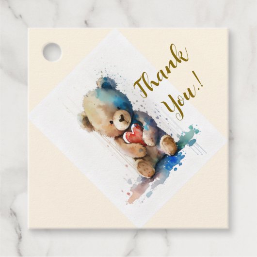 テディベア誕生日パーティー フェイバータグ (正面)