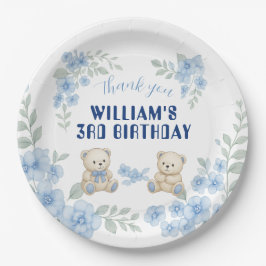 テディベア誕生日パーティー ペーパープレート