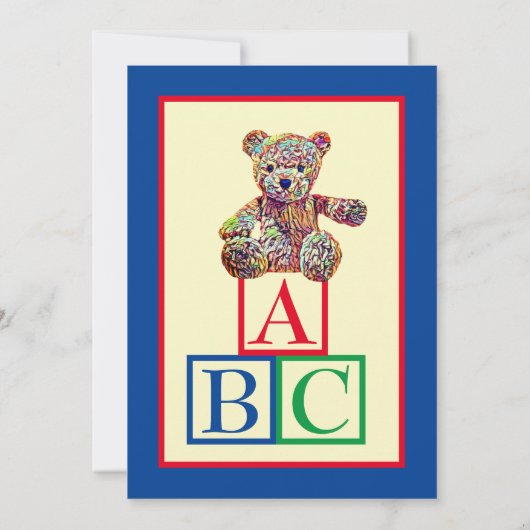 テディベア誕生日パーティー 招待状 (裏面)