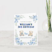 テディベア誕生日パーティー 招待状 (正面)