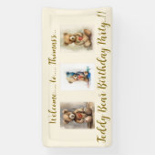 テディベア誕生日パーティー 横断幕 (縦)