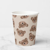 テディベア誕生日ベビーシャワー紙 紙コップ (裏面)