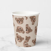 テディベア誕生日ベビーシャワー紙 紙コップ (右)