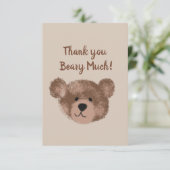 テディベア誕生日ベビーシャワー サンキューカード (スタンド正面)