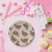 テディベア誕生日ベビーシャワー ペーパープレート (パーティー)