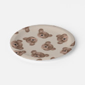 テディベア誕生日ベビーシャワー ペーパープレート (アングル)