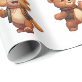 テディベア誕生日ラッピング紙転が ラッピングペーパー (ロールコーナー)