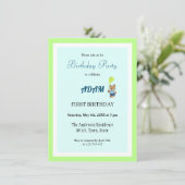 テディベア誕生日 招待状 (スタンド正面)