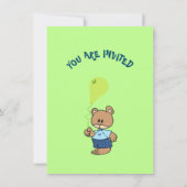 テディベア誕生日 招待状 (裏面)