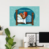 テディベア読のベビーベッドの時間の話 ポスター (ホームオフィス)