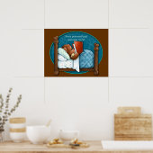 テディベア読のベビーベッドの時間の話 ポスター (キッチン)