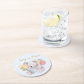 テディベア読の開花の本ベビー ラウンドペーパーコースター (インサイチュ)