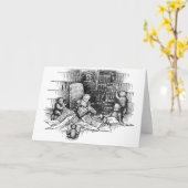 テディベア読ズ・イン・ザ・ライブラリー カード (黄色い花)