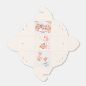 テディベア赤ちゃんシャワーありがとうお気に入りボックス フェイバーボックス (折り畳みなし)