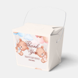 テディベア赤ちゃんシャワーありがとうお気に入りボックス フェイバーボックス