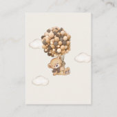 テディベア赤ちゃんシャワーおむつラッフルエンクロージャー エンクロージャーカード (裏面)