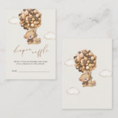 テディベア赤ちゃんシャワーおむつラッフルエンクロージャー エンクロージャーカード (正面/裏面)