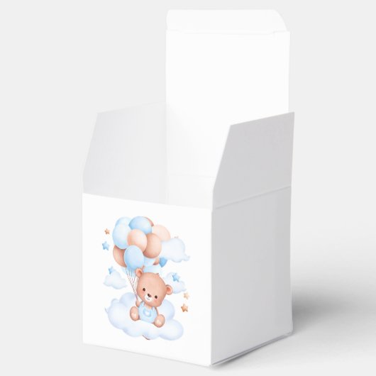 テディベア赤ちゃんシャワーお願いボックス フェイバーボックス (オープン)